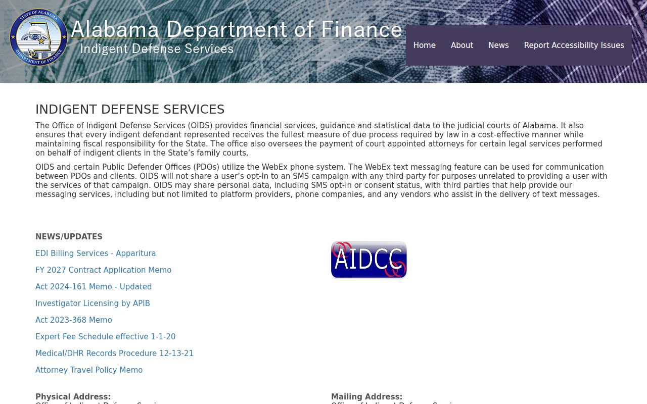 Escambia County criminal court records Alabama indigent defense source